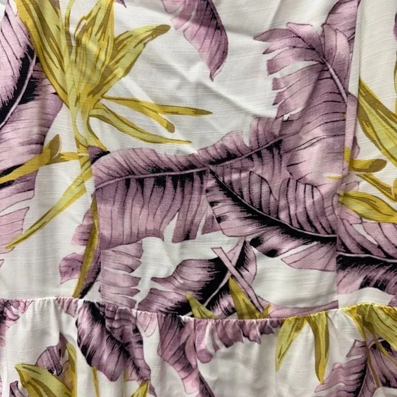 LOFT Sundress Tiered Sleeveless Casual‎ Tropical Print Dress Size 8 - Picture 5 of 13